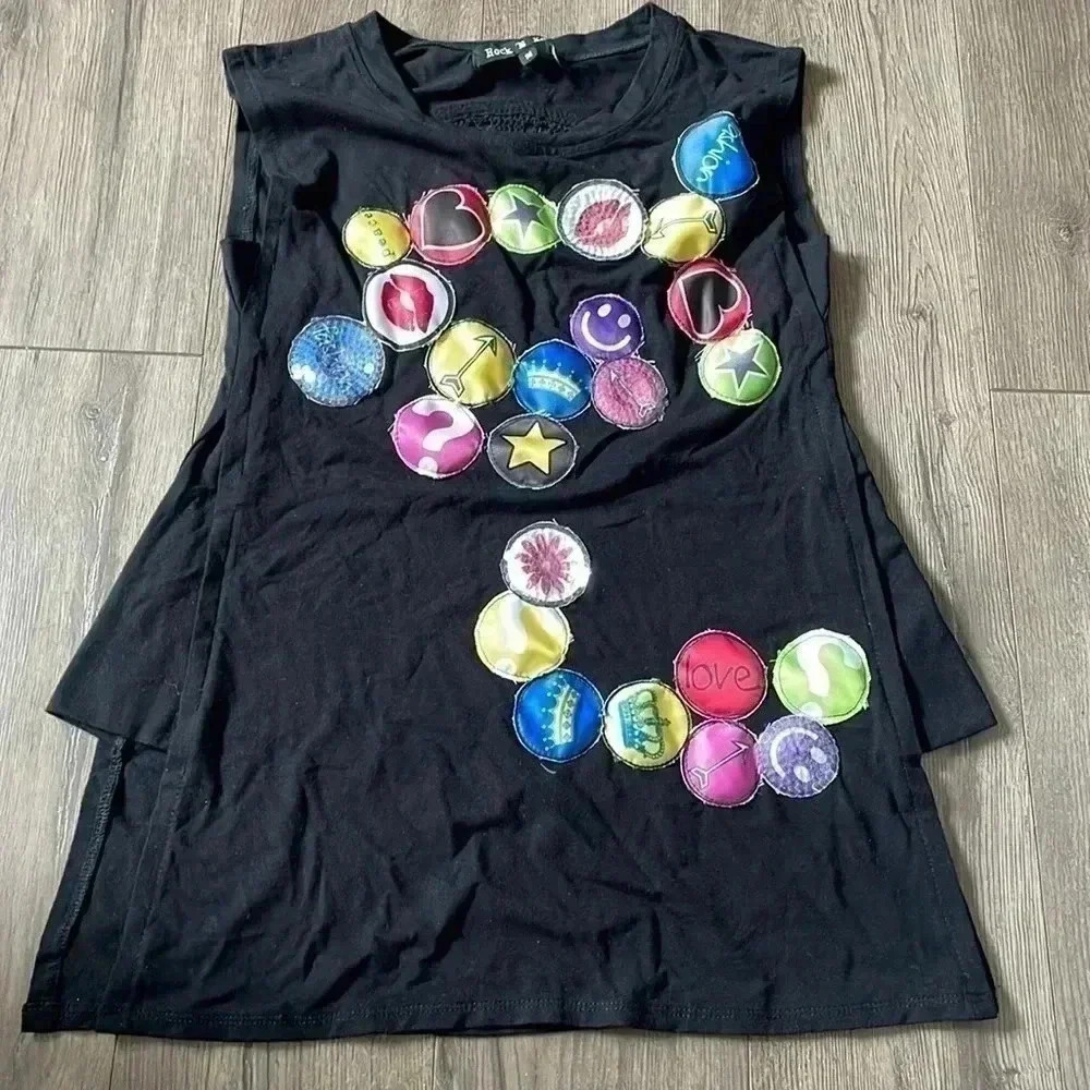 FREE with Purchase Rock N Karma Black Sleeveless Women Shirt , Size M